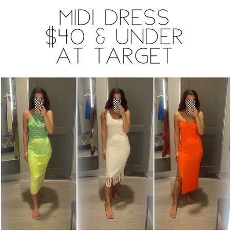 Midi Dresses for Summer from Target 
$40 and under! 

1. Halter Tie Neck Knit Dress 
     (wearing an XS)
2. Crochet Fringe Dress 
     (wearing an XXS)
3. Strapless Twist Detail Tube Top Dress
     (wearing a small - would get an XS though) 



#LTKSeasonal #LTKstyletip #LTKunder50