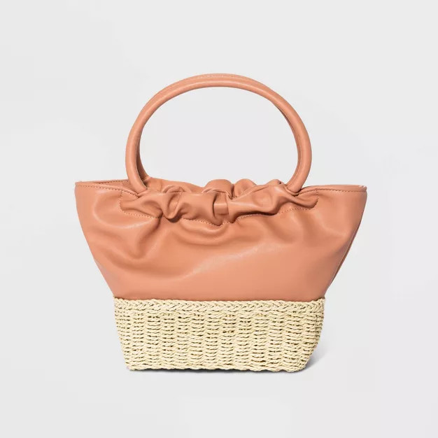 Straw Mini Tote Handbag - A New Day™ Natural | Target