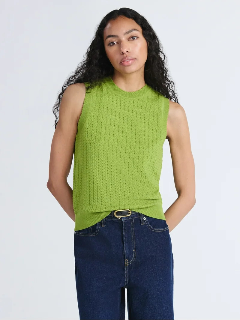 Free Assembly - Suéter con Cable de Hilo para Mujer, Tallas XS-XXL | Walmart (US)