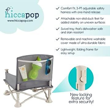 hiccapop OmniBoost Travel Booster Seat with Tray for Baby | Folding Portable Baby Booster Seat fo... | Amazon (US)