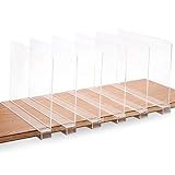 SWAWIS 6Pcs Acrylic Shelf Divider Separators 0.75" Clear Shelf Divider Closets Shelf Separator to Or | Amazon (US)