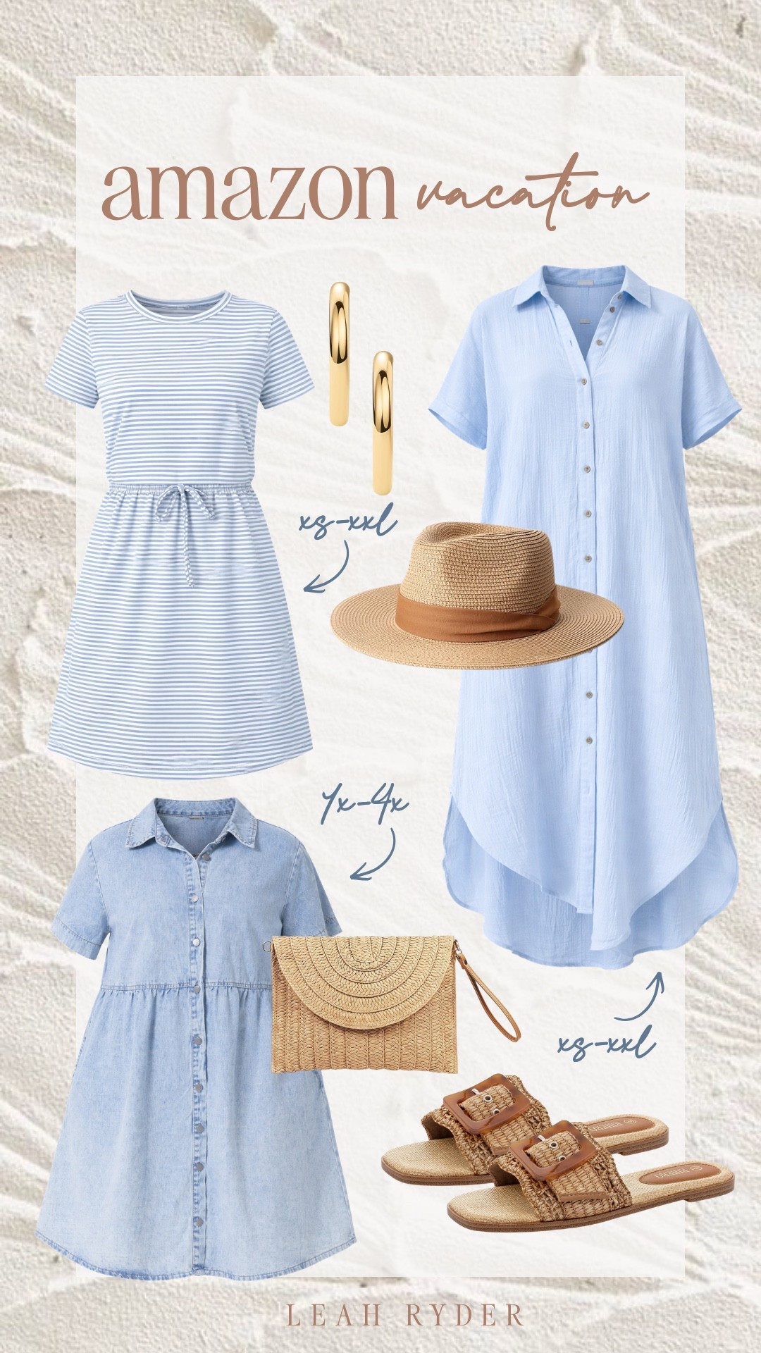 Amazon vacation outfits featuring lightweight dresses, straw accessories, and breezy pieces perfect for warm weather travel. These spring and summer outfits are ideal for beach vacations, resort wear, cruises, and getaway styling. If you’re searching for vacation outfit ideas, Amazon travel outfits, resort wear for women, or spring break outfits, this roundup is full of effortless looks.

#LTKTravel #LTKPlusSize