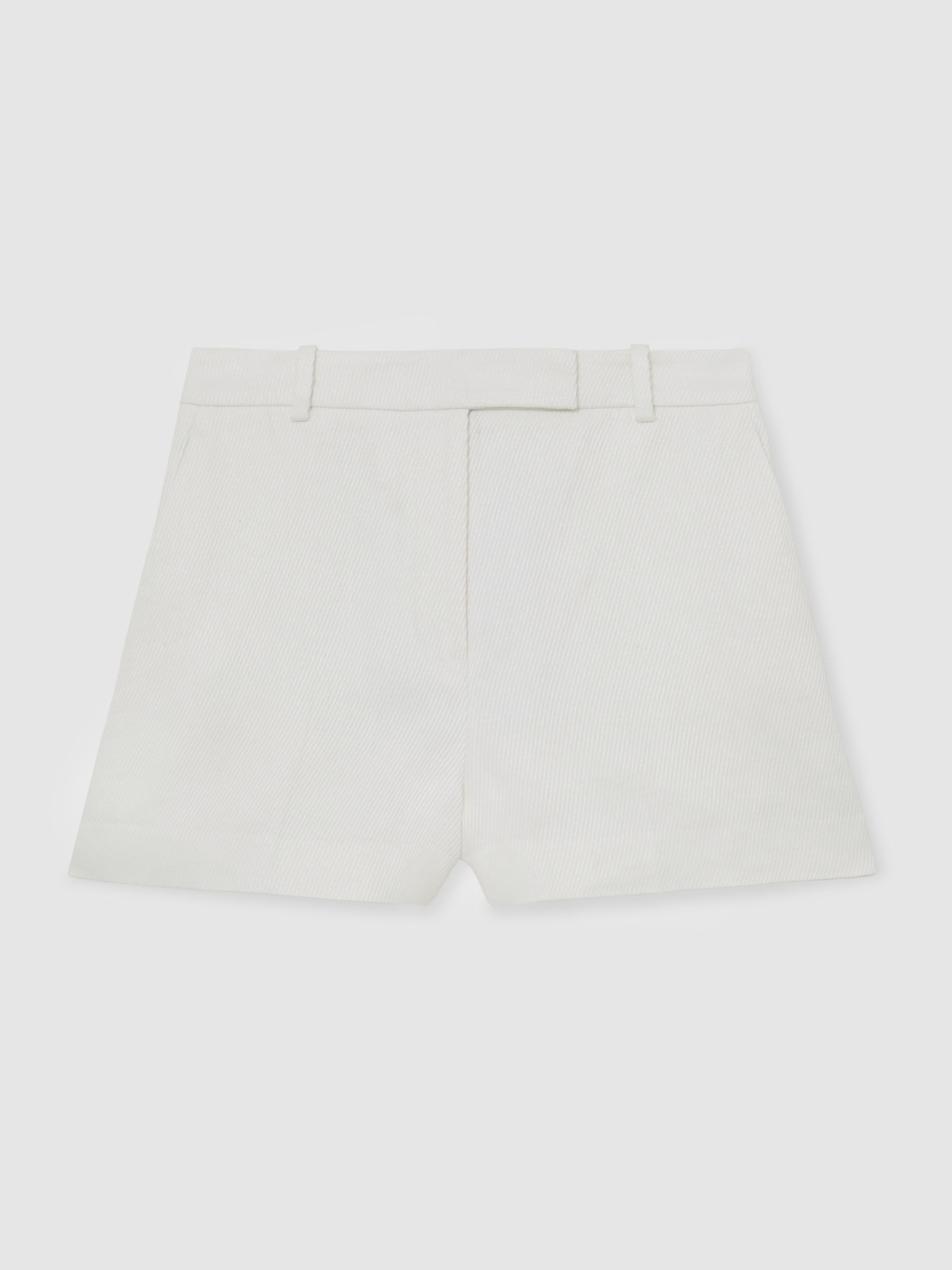 Reiss Linen-Blend Tailored Shorts in White - REISS | Reiss UK