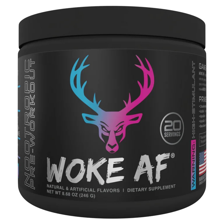 Bucked Up Woke AF Pre-Workout Powder, Increased Energy, Miami, 333mg Caffeine, 20 Servings | Walmart (US)