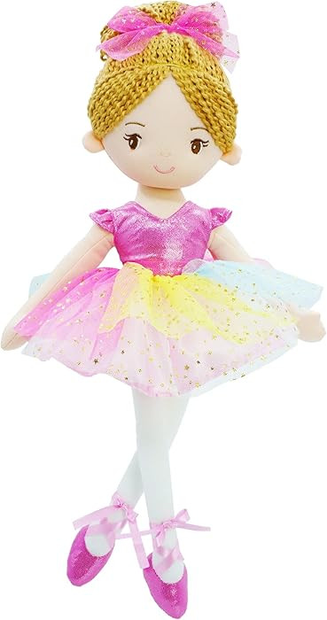 June Garden 16" Ballerina Princess Polina - Stuffed Plush Soft Doll - Pink Outfit - Gift for Todd... | Amazon (US)