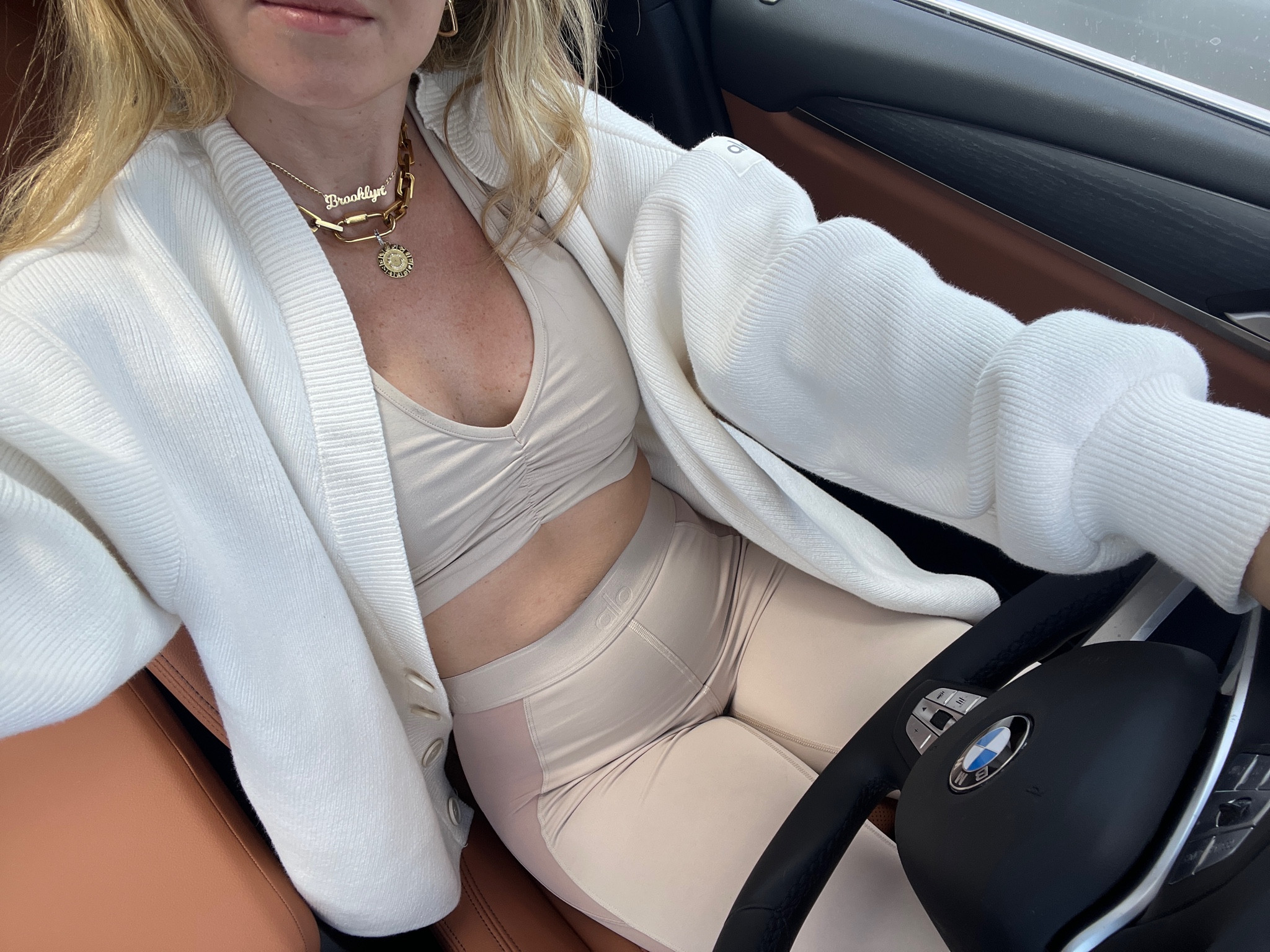 Shut up and drive. The perfect neutral Pilates look 👀 wearing side XS top and XXS bottom. This bra is my favorite sports bra, it is so comfortable and flattering while also offering support for yoga, Pilates, and sculpt classes. 
#pilates 
#aloyoga 
#athleticwear 

#LTKActive #LTKfitness #LTKtravel