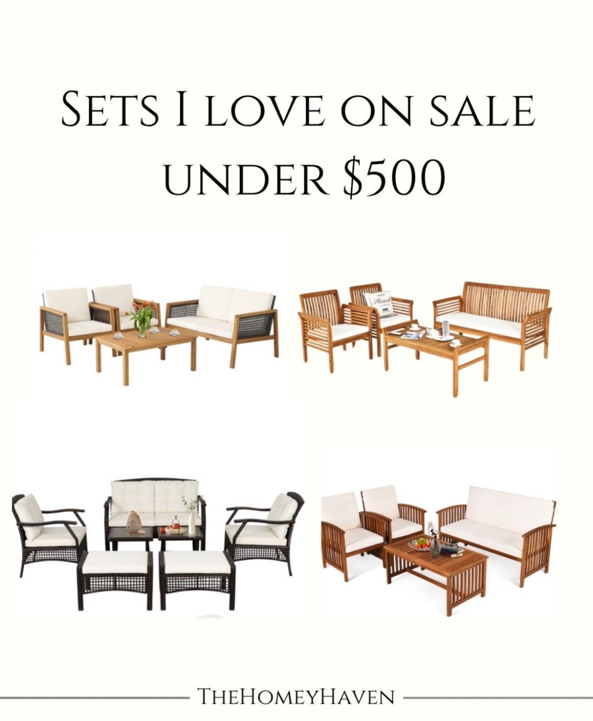 No need to break the bank to enjoy a beautiful chic and cozy outdoor area that you can enjoy all spring and summer with family and friends! 

Outdoor sets
Conversation sets
Patio sets
Patio furniture 
Outdoor furniture 
Deck furniture 
Front porch 
Spring refresh
Home decor
Home
Target finds 
Target home
Target 
Walmart
Amazon
Home modern
Modern home decor


#LTKSeasonal #LTKHome #LTKFamily

#LTKHome #LTKSeasonal #LTKmomlife