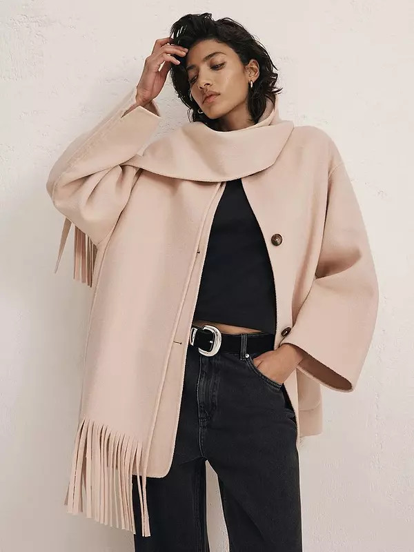 Mint Velvet Pink Double Faced Coat | Very (UK)