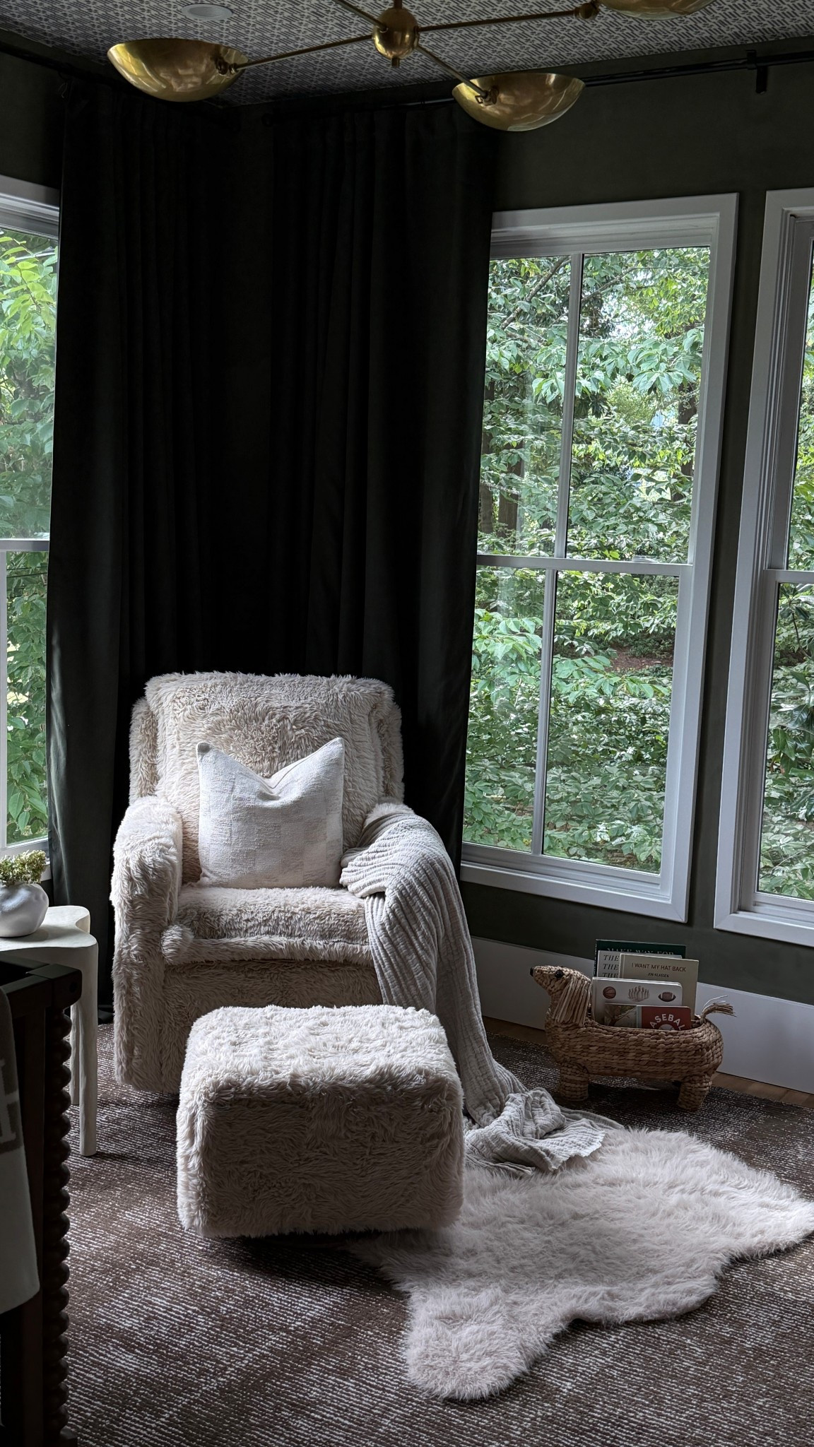 a moody, earthy nursery for baby boy. 

p.s. flynn glider in ‘faux aussie hide’ + crib sheet in taupe stripe. 
#nursery #baby #glider #nurseryinspo 

#LTKBump #LTKBaby #LTKHome