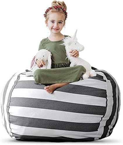 Creative QT Stuffed Animal Storage Bean Bag Chair - Kid Bean Bag Chair - Beanbag Cover - Stuffed ... | Amazon (US)