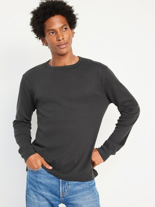 Long-Sleeve Built-In Flex Waffle-Knit T-Shirt for Men | Old Navy (US)