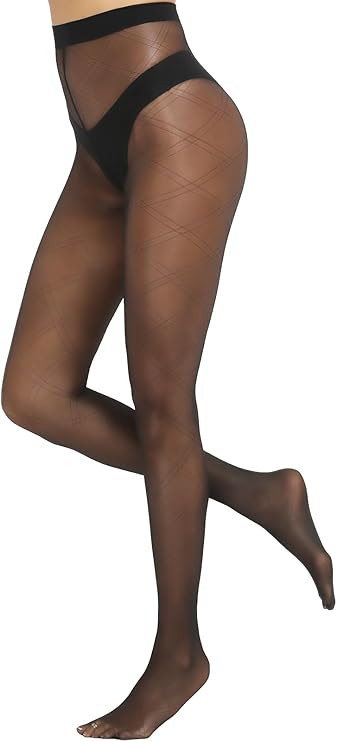 MANZI Patterned Tights Sheer Pantyhose for Women 20 Denier | Amazon (US)