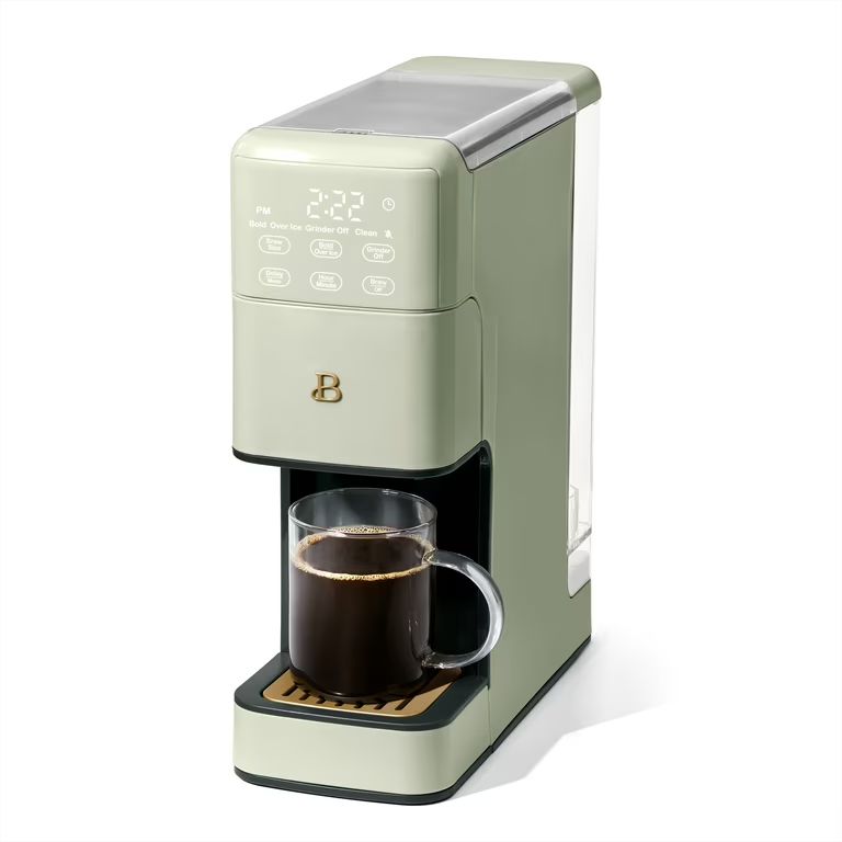 Beautiful Perfect Grind™ Programmable Single Serve Coffee Maker, Sage Green by Drew Barrymore -... | Walmart (US)