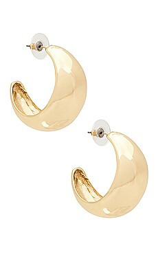 BaubleBar Bubble Hoop Earrings in Gold from Revolve.com | Revolve Clothing (Global)