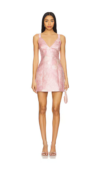 Naples Dress in Floral Matelasse Pink | Revolve Clothing (Global)