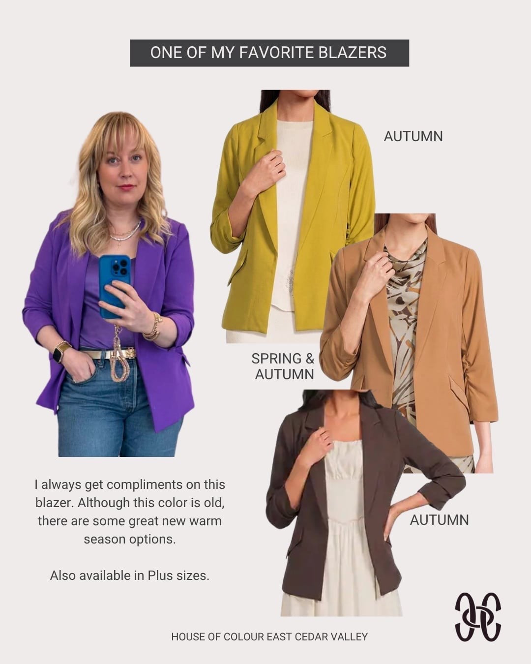 I always get asked about this Skies
Are Blue blazer. Unfortunately it’s a couple years old and no longer in stock. However, they just released some gorgeous new colors that work for springs and autumns. I love that. It is a three-quarter sleeve. This brand is great for caring plus size options as well. #hocspring #hocautumn

#LTKMidsize #LTKPetite #LTKPlusSize