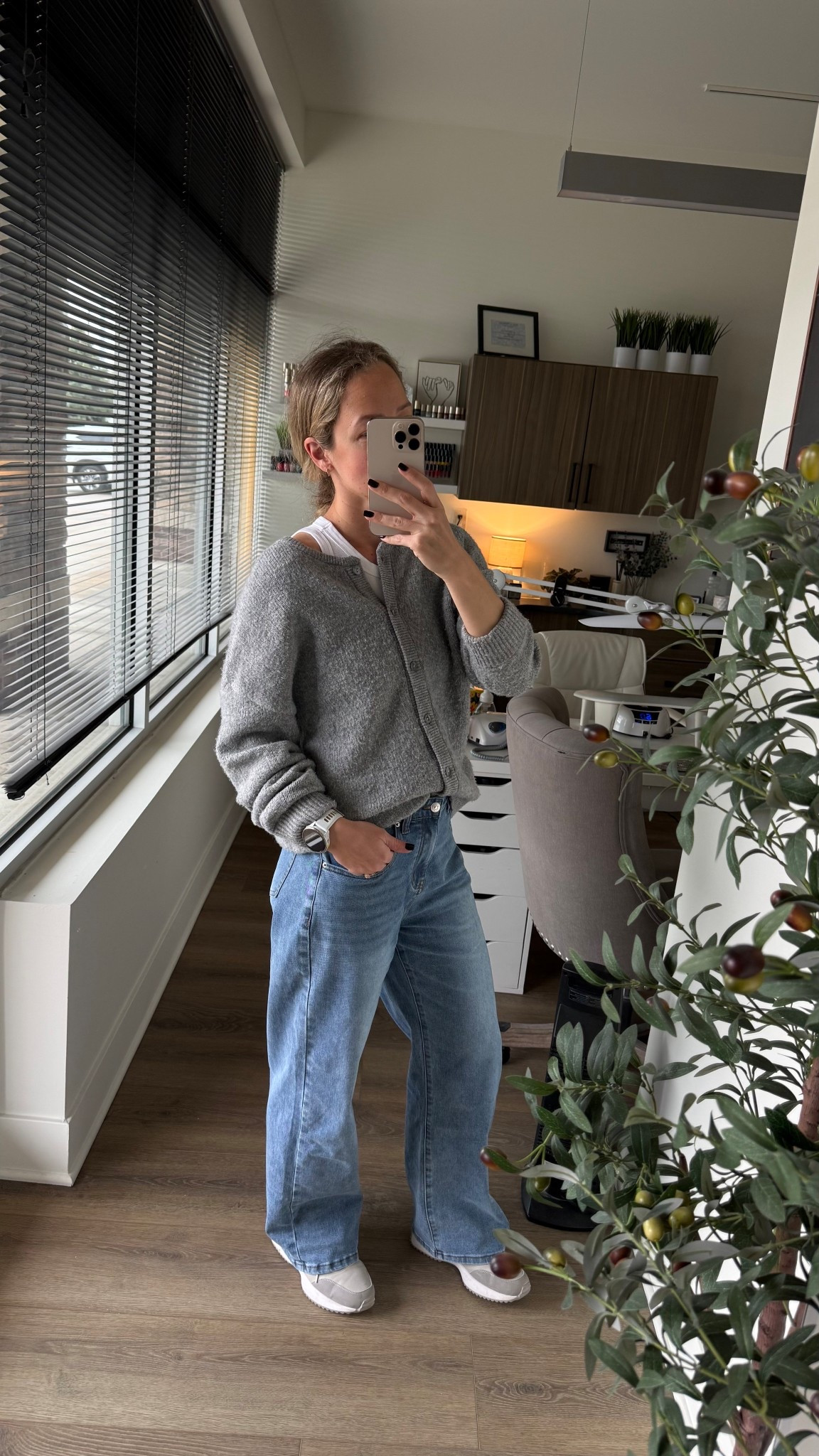 Casual everyday outfit with straight leg jeans 🤍
Grey cardigan styled with a white tank top and light wash straight leg jeans.
Easy, comfortable outfit for everyday wear, running errands, or casual days.
Simple neutral look you can wear on repeat.

casual everyday outfit, straight leg jeans outfit, light wash jeans outfit, grey cardigan outfit, basic outfit women, casual outfit ideas, everyday style women, minimal outfit, neutral outfit aesthetic, capsule wardrobe outfit

#LTKmomlife #LTKootd #LTKdayinmylife