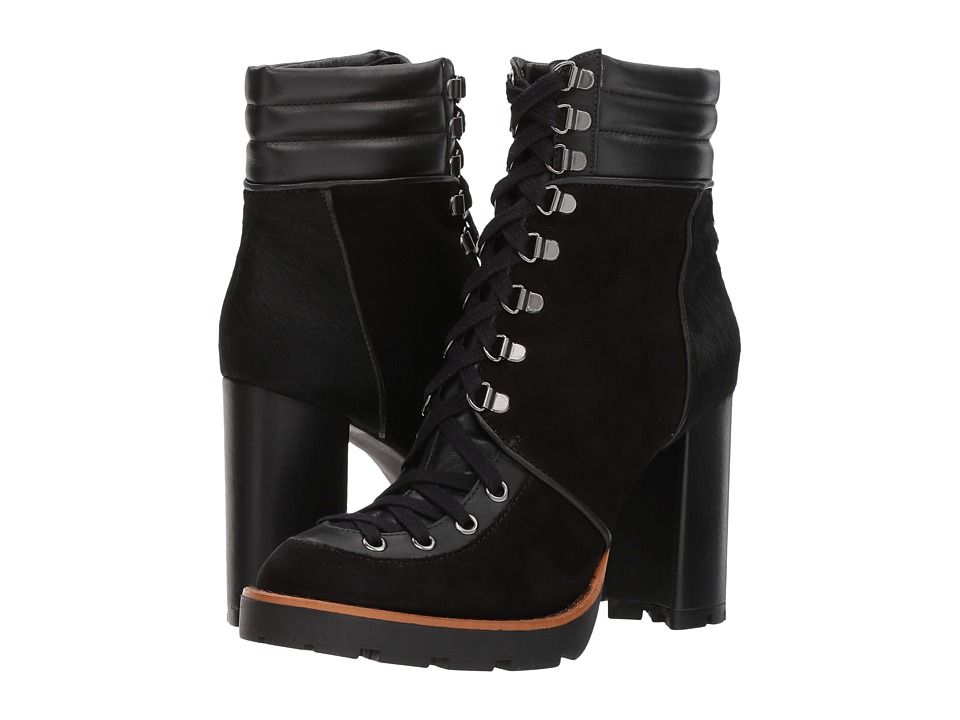 Massimo Matteo - Lace-Up Heel Bootie (Black) Women's Lace-up Boots | Zappos