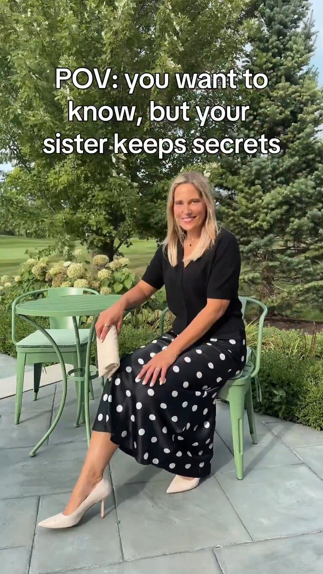 She wouldn’t give me a single hint, so I had to take my best guess! I went with polka dots, and apparently I know her pretty well because I was right. What would your guess have been?

#LTKSeasonal #LTKOver40 #LTKMidsize