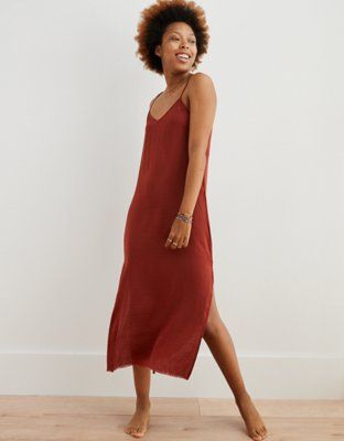 Aerie Satin Slip Dress | American Eagle Outfitters (US & CA)