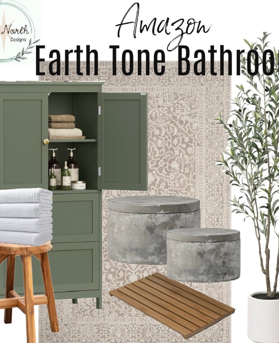 Gorgeous earth tone bathroom finds from amazon!

I especially love the look of this storage cabinet for towels and linens 

#LTKHome