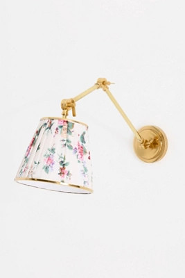 Lee Ruched Printed Articulating Task Sconce | Anthropologie (US)