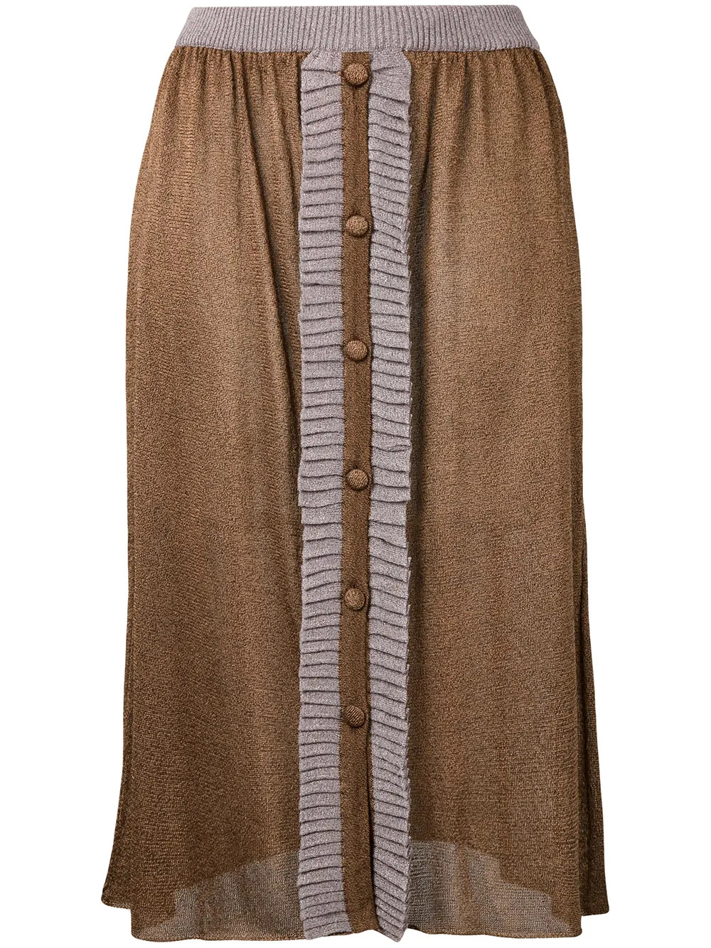 D'enia buttoned knit skirt - Brown | FarFetch US
