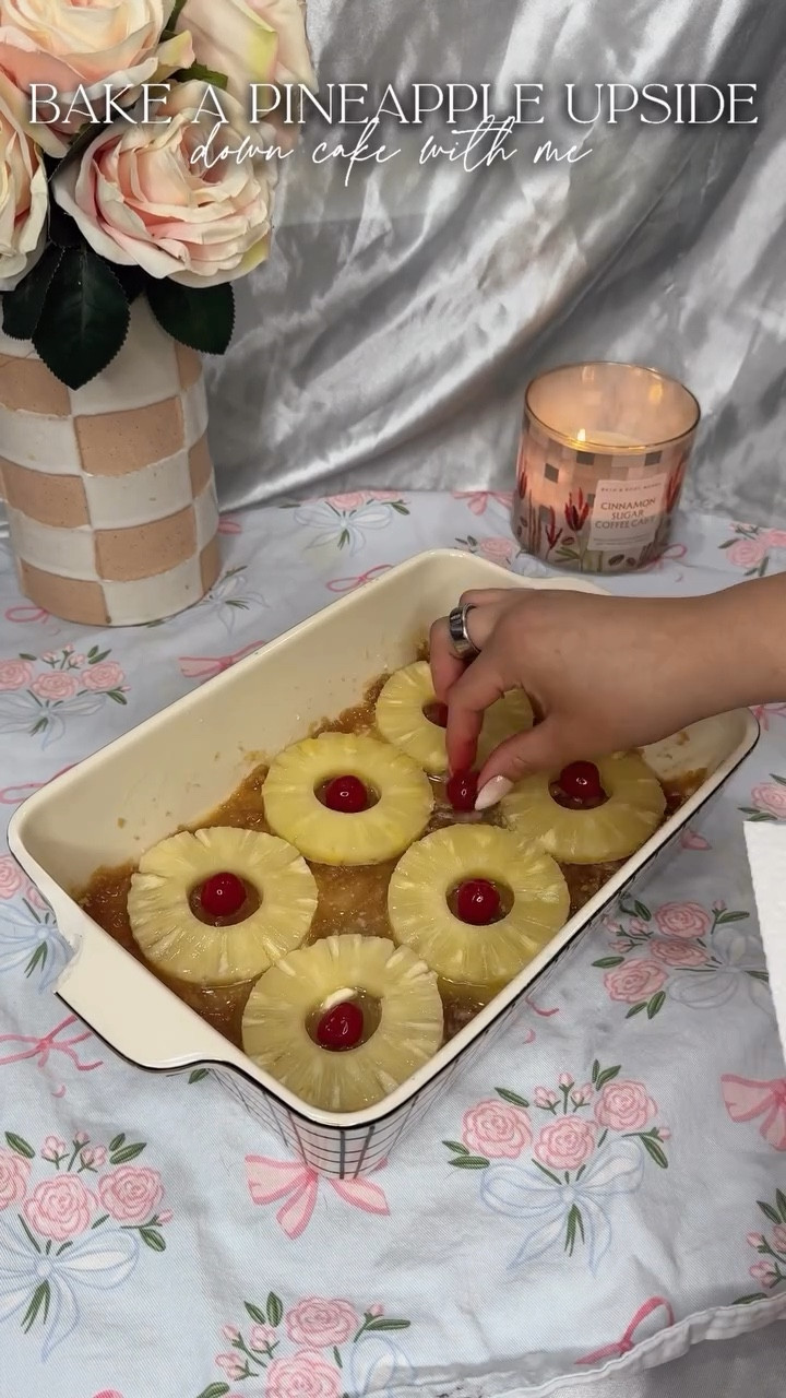 Whoever came up with the joke that ’The Pitt’ was a Pittsburgh themed hospital in Hawaii on Threads, this video is for you!
.
Recipe card at the end for you to screenshot!
.
Ingredients:
The Batter
*  1 box of yellow cake mix
*  4 eggs
*  ½ cup of melted butter
*  1 cup of pineapple juice (from the can)
*  1 can of crushed pineapple
The Additives
*  ¼ cup of melted butter
*  ½ cup of brown sugar
*  1 can of maraschino cherries
*  1 can of pineapple slices
Instructions:
1.  Preheat the oven to 350F (180C). Grease a 9 × 13-inch baking pan with cooking spray. Set aside.
2.  Melt the ¼ cup of melted butter in the microwave, pour it into the bottom of the pan, and move it around until the whole bottom of the pan has been coated.
3.  Sprinkle the ½ cup of brown sugar on top of the melted butter into an even layer.
4.  Lay a layer of pineapple slices across the bottom of the pan, with the side of each slice touching, and place a maraschino cherry in the center of each pineapple slice. Set aside the pan.
5.  In a large mixing bowl, combine the yellow cake mix, eggs, melted butter, pineapple juice, and canned crushed pineapple together. Whisk until smooth.
6.  In the prepared baking pan, pour the batter on top into an even layer.
7.  Bake for 30 - 40 minutes, or until a toothpick poked in the center comes out clean with only a few crumbs.
8.  Remove from the oven and let cool in the pan for 10 minutes.
9.  After the 10 minutes, immediately flip the cake from the pan onto a lined cooling rack. Cool completely.
10.  Slice and serve. Enjoy!
.
#pineappleupsidedowncake #pineapplecake #cakerecipe #bakingrecipe