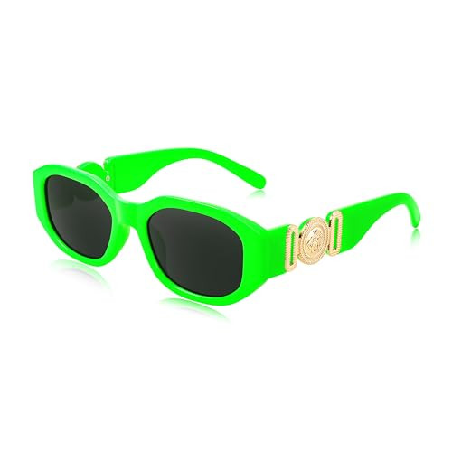 Amazon.com: FEISEDY Retro Trendy Rectangle Sunglasses Women Men Vintage 90s Small Narrow Square S... | Amazon (US)