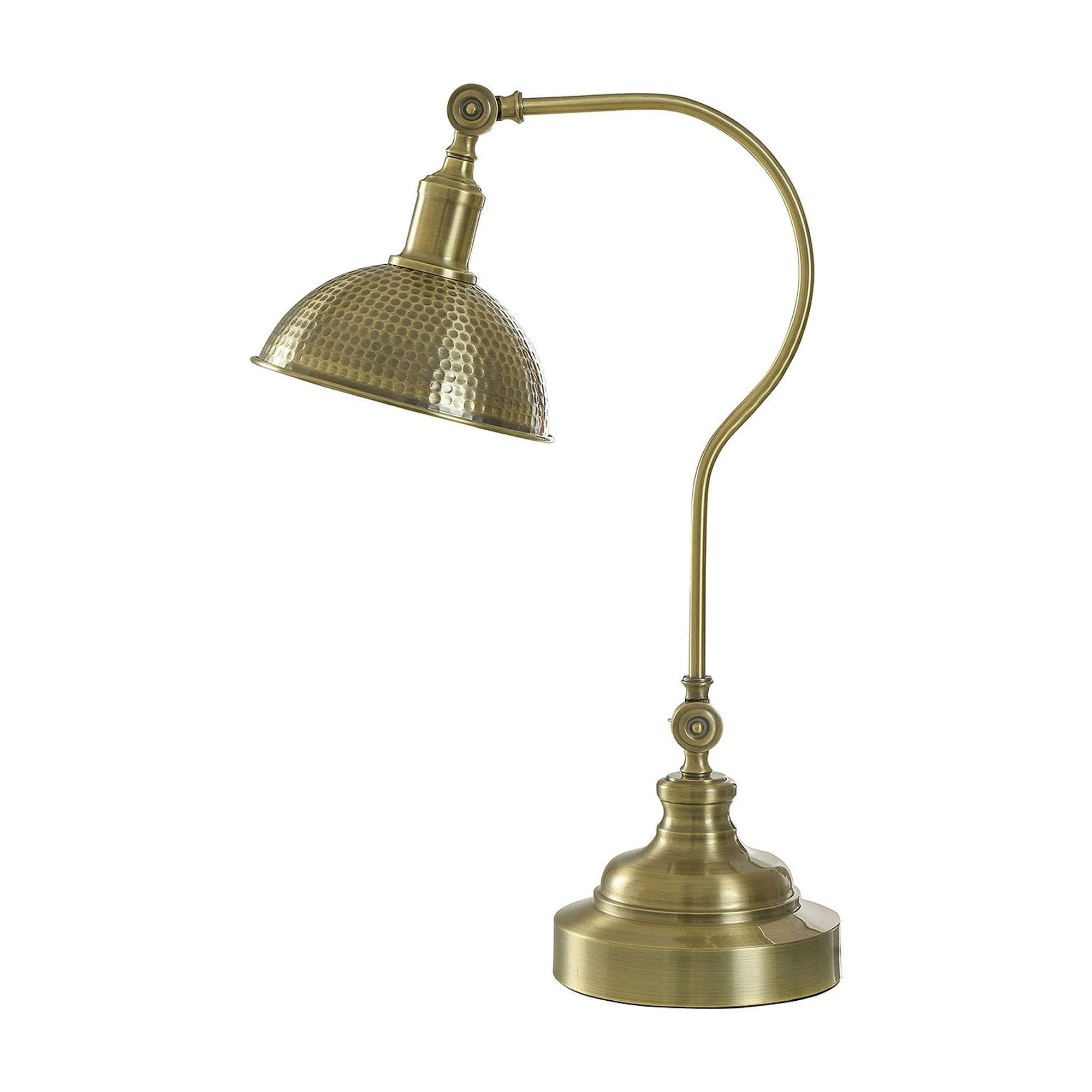 Collective Design By Stylecraft Brass With Hammered Globe Desk Lamp TL3322478AJCDS - ANTIQUE GOLD... | Walmart (US)