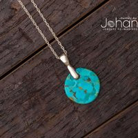 Authentic Turquoise Necklace, Sterling Silver Pendant Necklace With Genuine Turquoise, Blue Jewelry | Etsy (US)