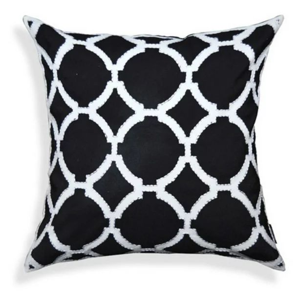 Black/ White Geometric Pattern Decorative Pillow | Walmart (US)