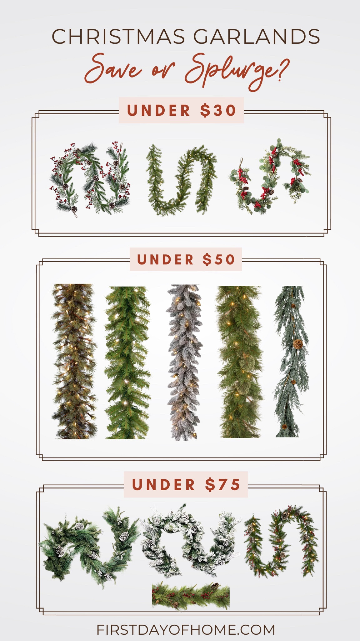 Find the best Christmas garland for your fireplace mantel at every price point, from budget friendly garlands to splurge garlands. #christmasgarlands #budgetchristmasdecor #christmasmantel

#LTKunder50 #LTKhome #LTKSeasonal