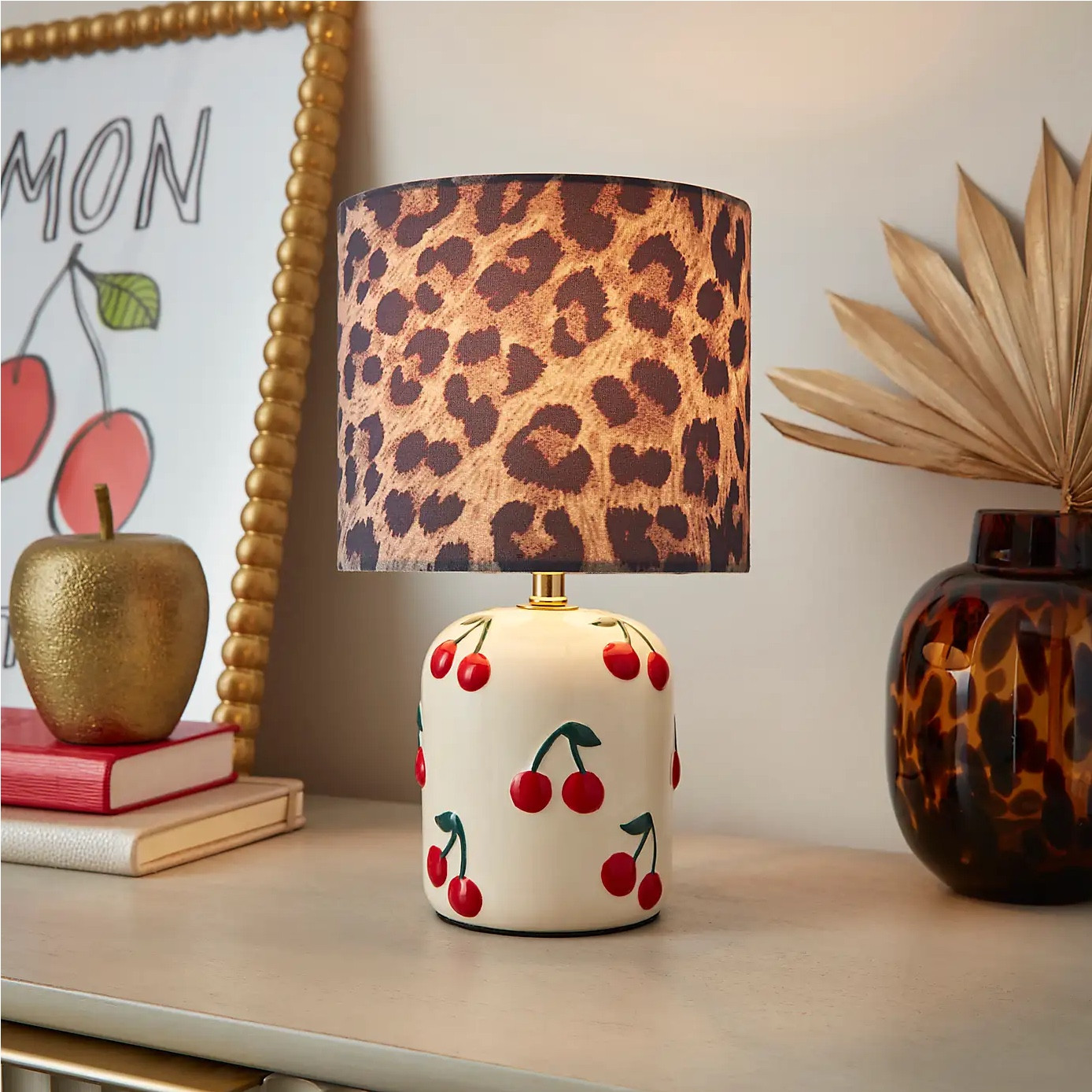 I’m OBSESSED 🍒🤎✨ Dunelm cherry and leopard print table lamp 😍#lamp #homeware #dunelm #leopardprimt 

#LTKgiftguide #LTKhome #LTKuk