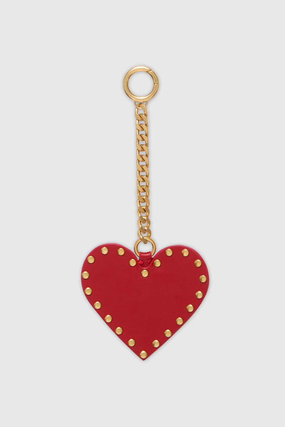 Rebecca Minkoff Studded Heart Charm Bag In Seduction Red | Rebecca Minkoff