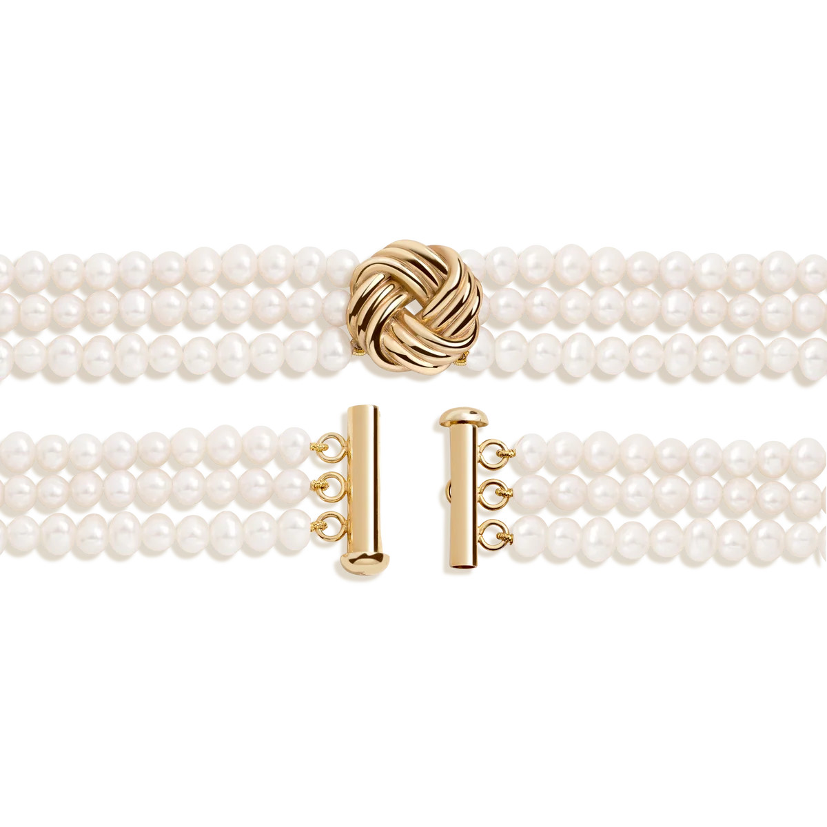 Aurate x Marilyn Monroe: Gold Knot Pearl Necklace | AUrate New York