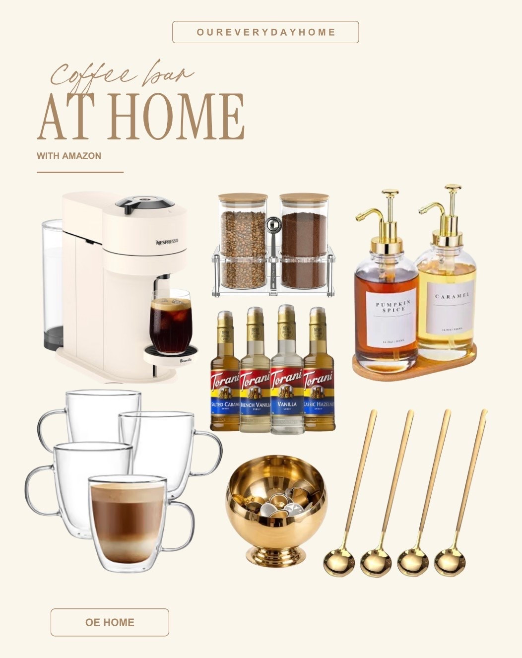 Create your own coffee bar at home! 
#amazonhome #coffeebar

#LTKHome #LTKmorningroutine