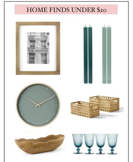Home finds under $20 ✨ home decor refresh


Walmart. Clock. Frame. Candles. Bowl. Glasses. Basket. Decor. 



#LTKfindsunder100 #LTKfindsunder50 #LTKhome