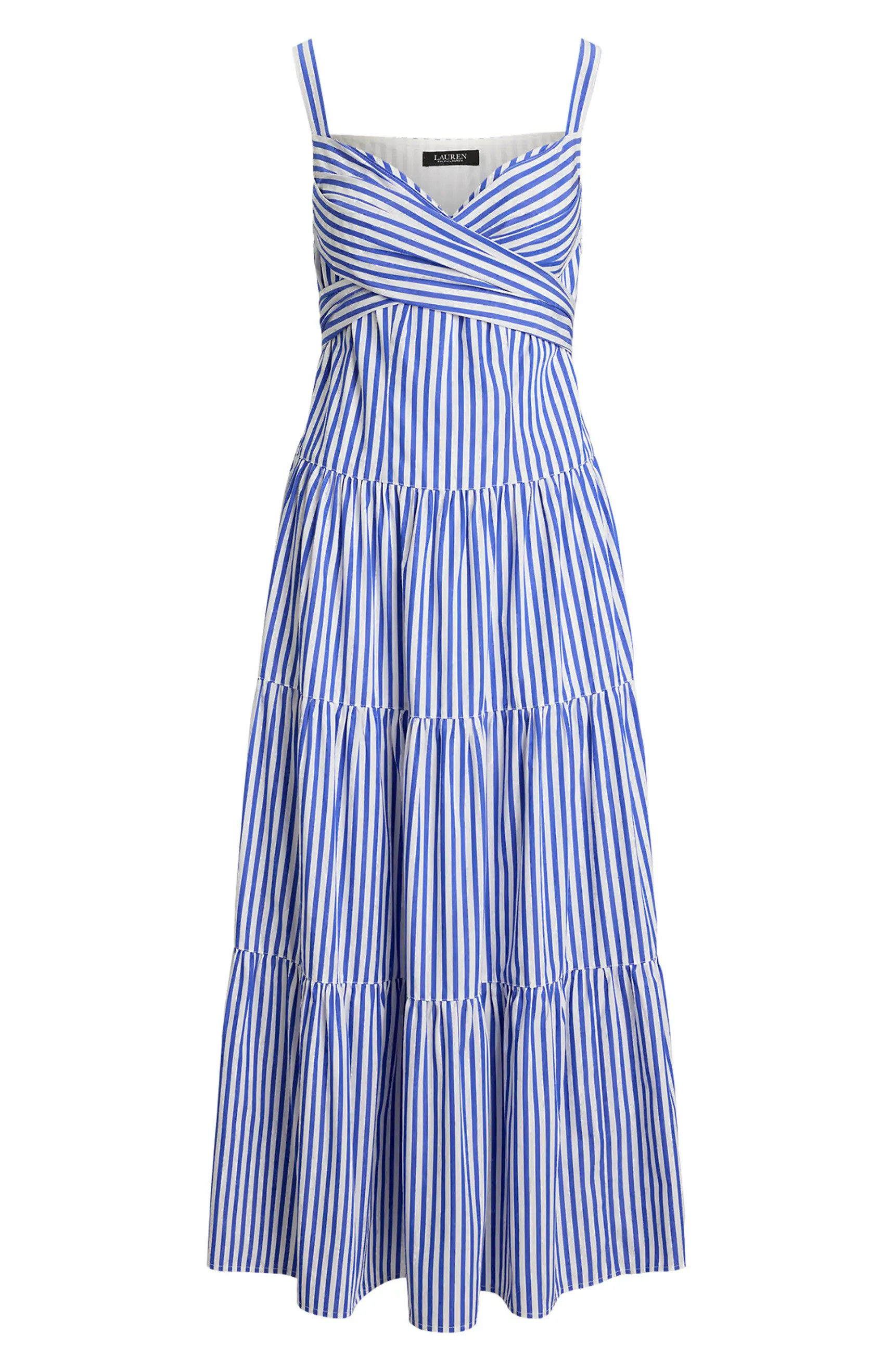 Stripe Tiered Cotton Broadcloth Sundress | Nordstrom