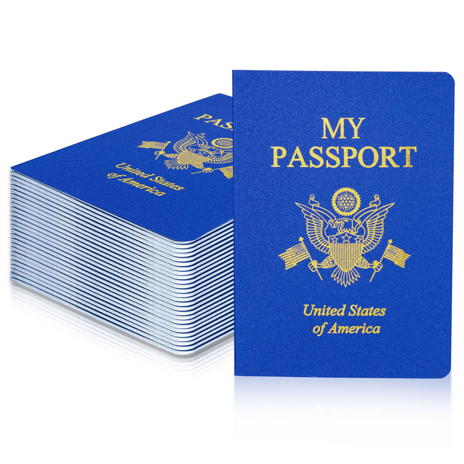30 Pcs Blank Passport Notebook Blue Passport Book Fake Passport Travel Journal Sticker Collection... | Amazon (US)