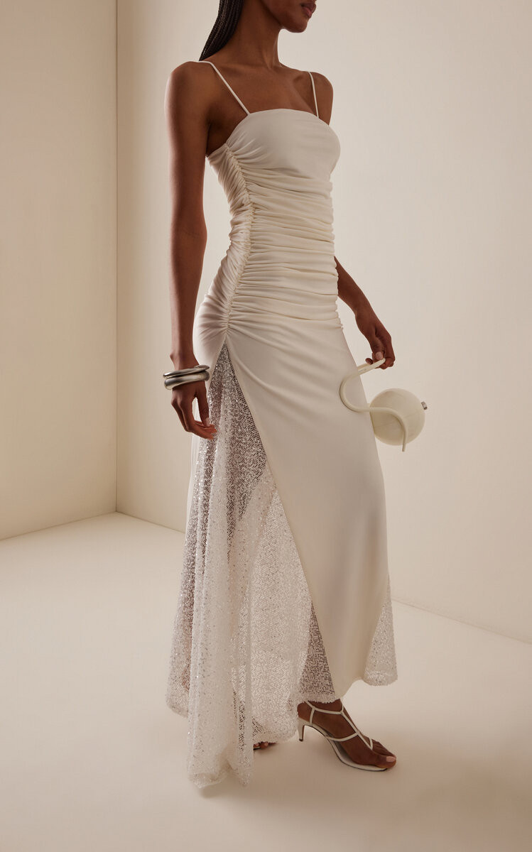 Elle Sequin-Paneled Jersey Midi Dress | Moda Operandi (Global)