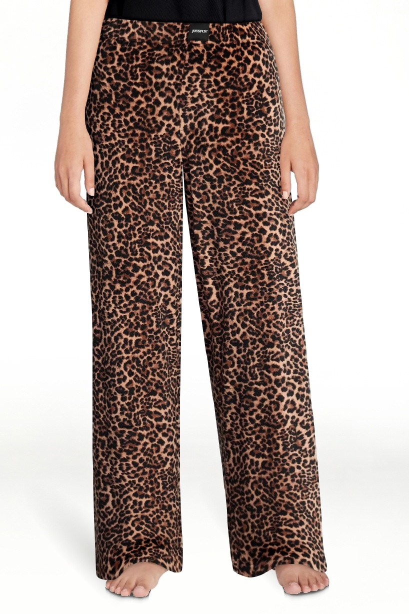Joyspun Pantalones de Dormir de Pierna Ancha de Terciopelo para Mujer Talla XS-3X | Walmart (US)