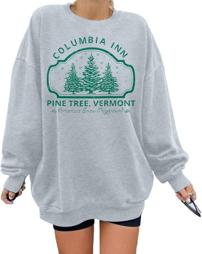 KIDDAD Christmas Sweatshirts Women White Christmas Movie Pullover Christmas Holiday Graphic Tops ... | Amazon (US)