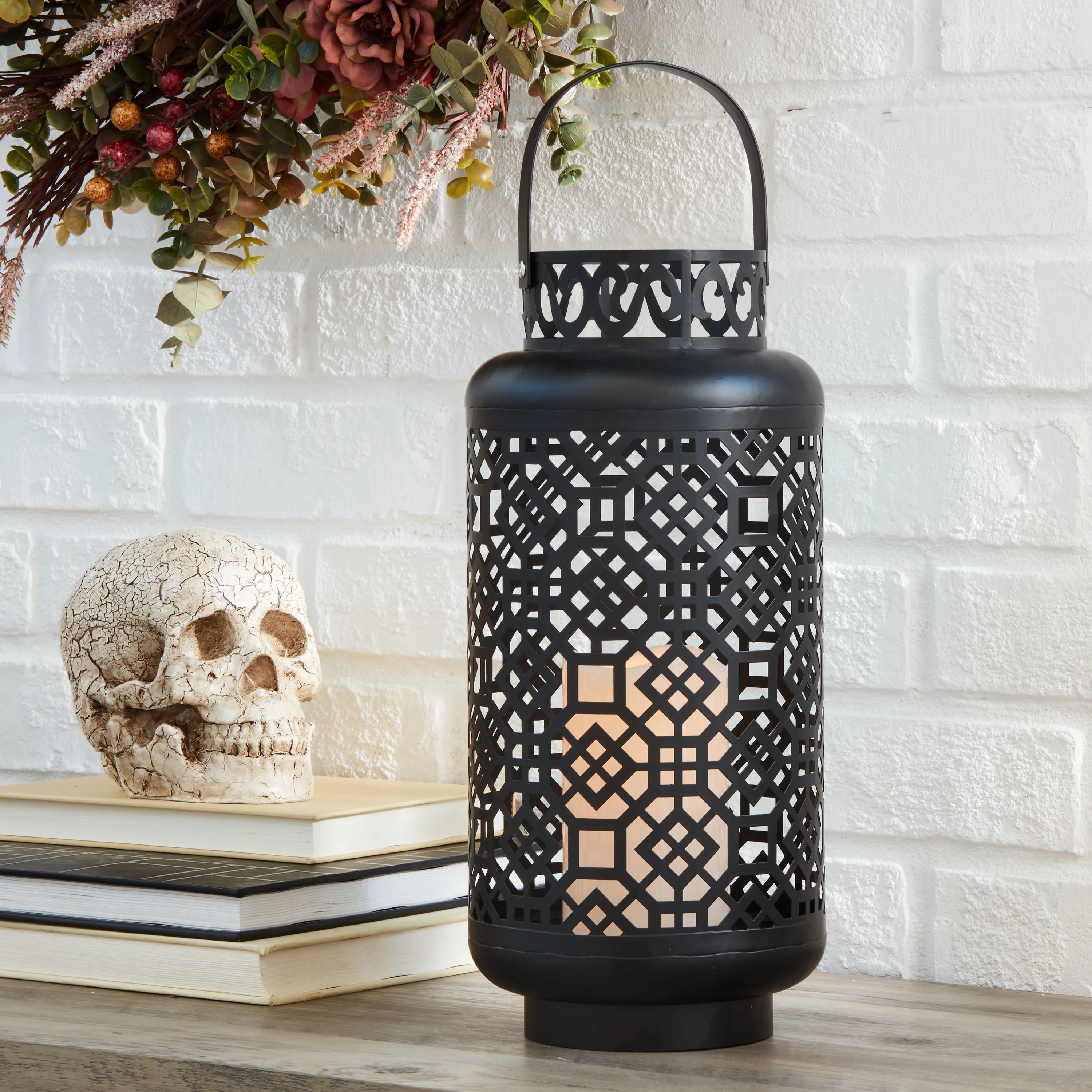 Way To Celebrate Dc 14 Inch Halloween Metal Lantern Decor - Walmart.com | Walmart (US)