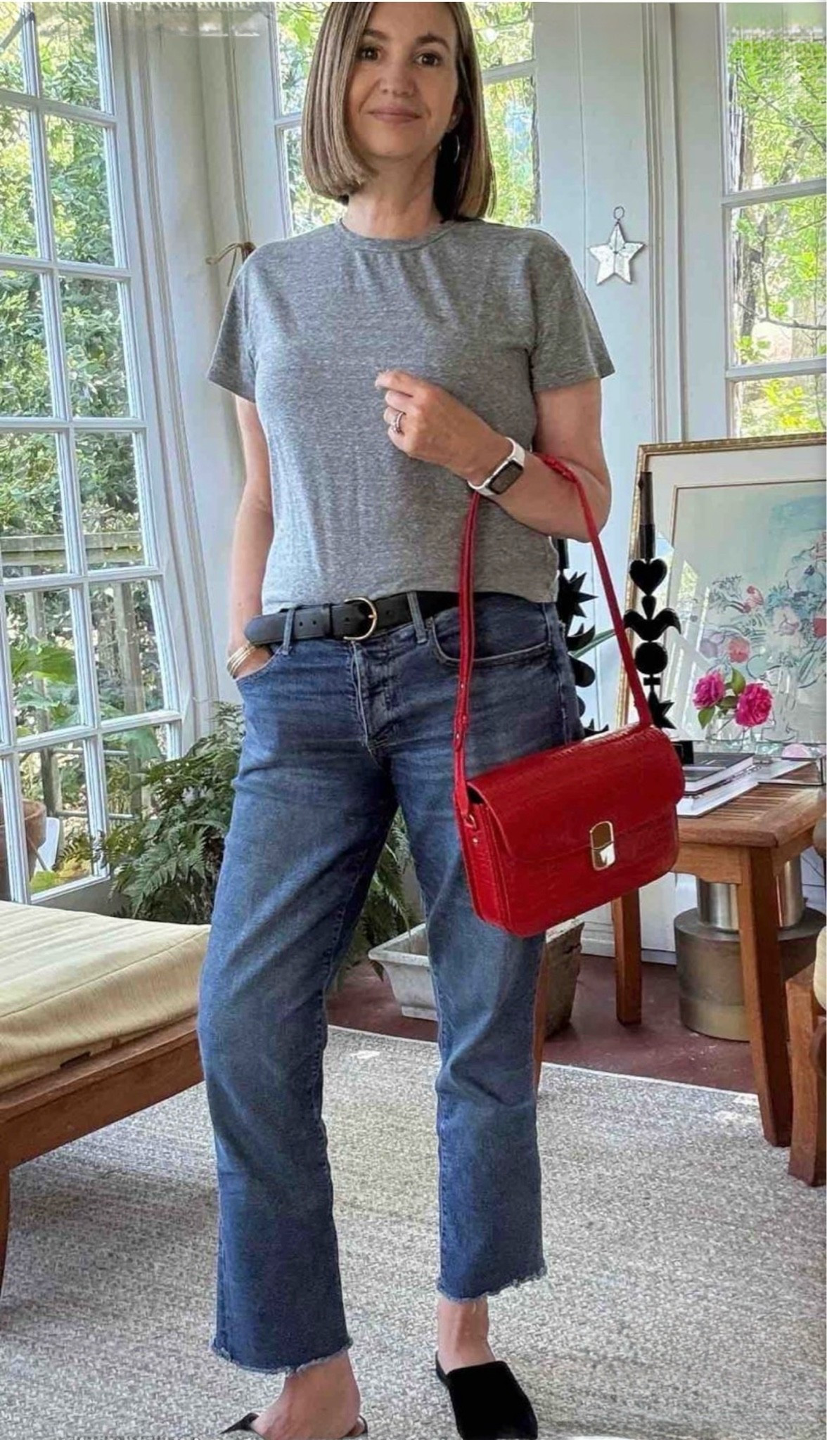jeans + a great tee, paired with a leather belt, suede mules + a brightly colored handbag, goes anywhere + everywhere, always + forever…

#LTKgrwm #LTKdayinmylife #LTKootd