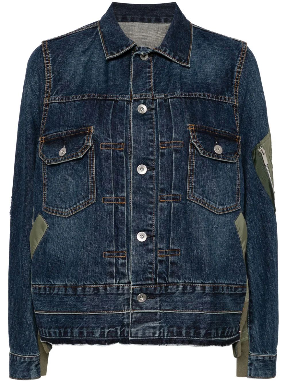 panelled denim jacket | Farfetch Global