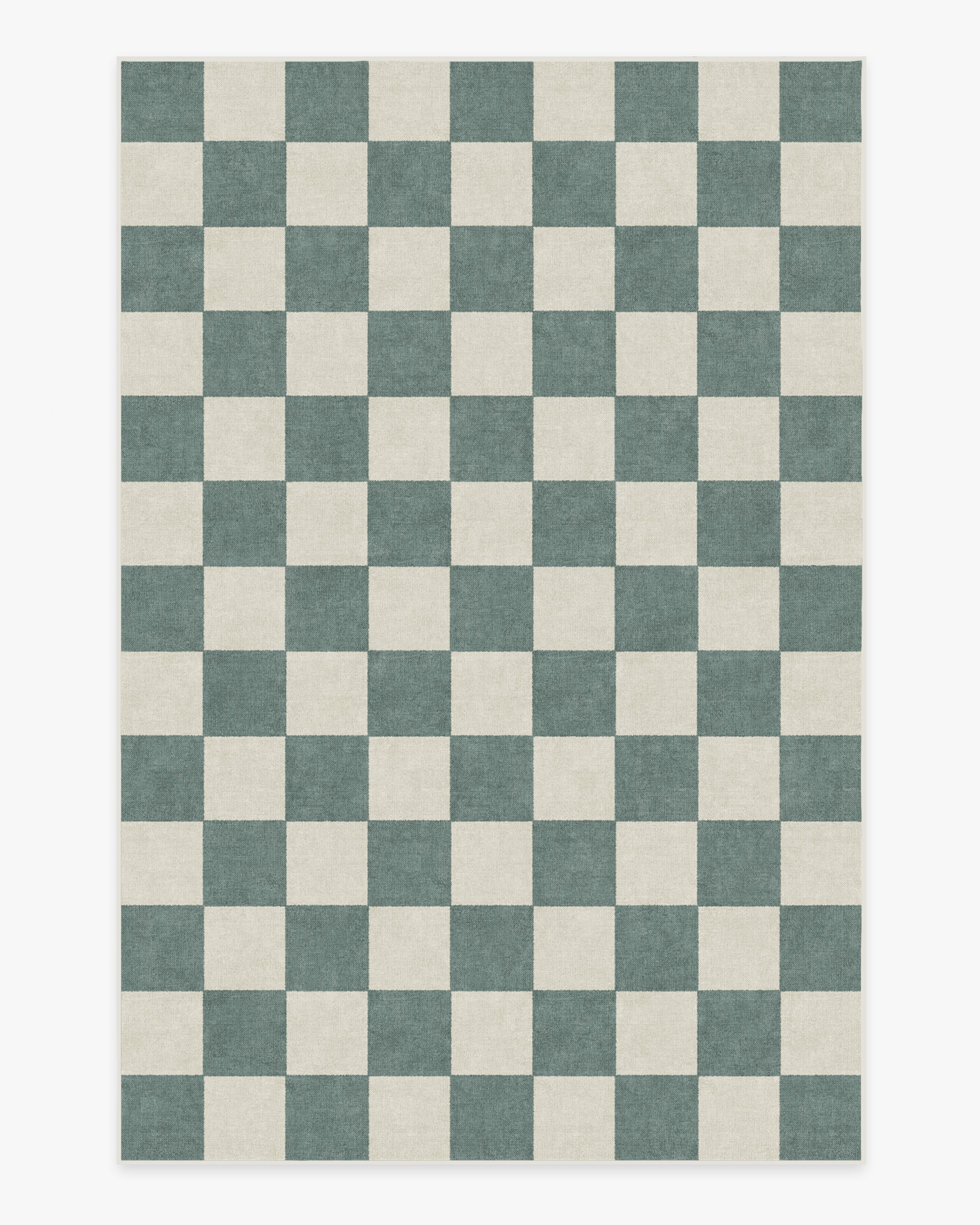 Jaque Checkered Slate Green Rug | Ruggable