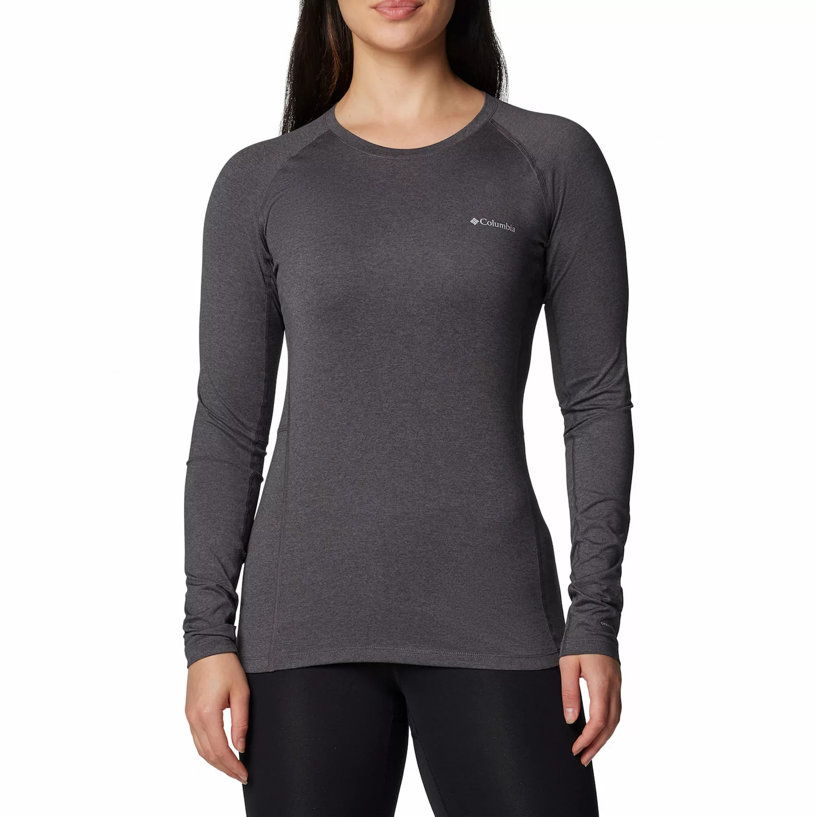 Women's Columbia Omni-Heat Lightweight Crewneck Baselayer, Size: XXL, Black Grey | Kohl's