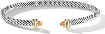 David Yurman 4mm Cable Classic Bracelet with 18K Gold & Semiprecious Stones | Nordstrom | Nordstrom