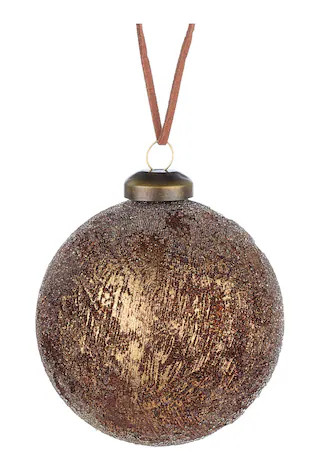 CANVAS Holiday Homecoming Trend Collection Bronze Distressed Glass Ball Christmas Ornament | Canadian Tire